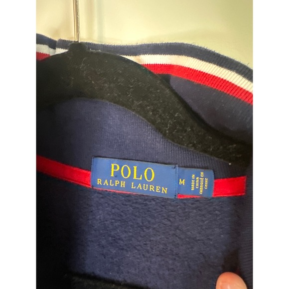 Polo Ralph Lauren USA Full Zip Olympic Track Sweatshirt Navy Blue Size M - Picture 6 of 8